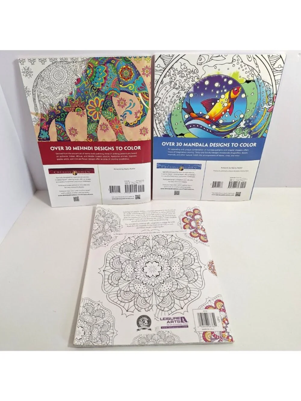 Mandalas Nature Mehndi Designs Creative Haven Coloring 4 Book Lot - Picture 5 of 7